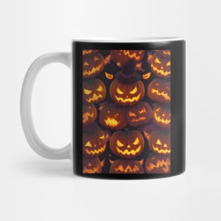 Halloween Spooky Orange Pumpkin Pattern Mug